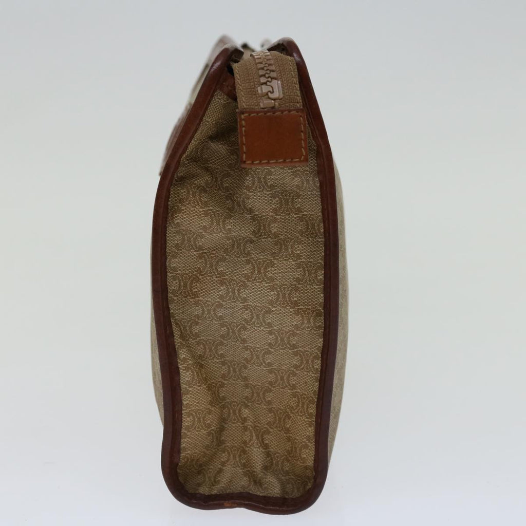 CELINE Macadam Canvas Clutch Bag Beige Auth 69684
