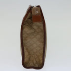 CELINE Macadam Canvas Clutch Bag Beige Auth 69684