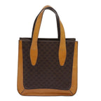 CELINE Macadam Canvas Hand Bag PVC Brown Auth 69735