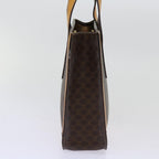 CELINE Macadam Canvas Hand Bag PVC Brown Auth 69735