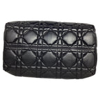 Dior Large Toujour Macrocannage Tote Bag in Black Calfskin Leather