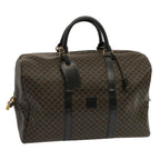 CELINE Macadam Canvas Boston Bag PVC Black  69754