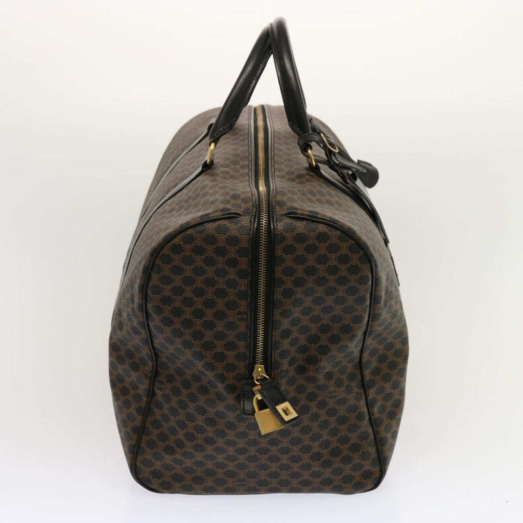 CELINE Macadam Canvas Boston Bag PVC Black  69754