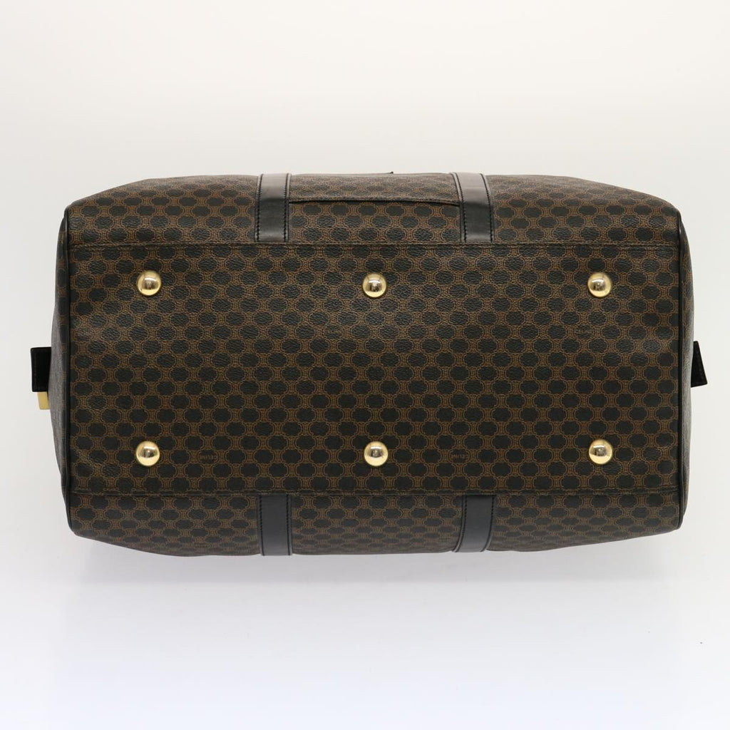 CELINE Macadam Canvas Boston Bag PVC Black  69754