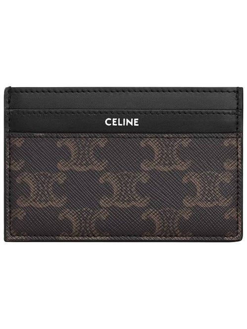 CELINE Triomphe Card Wallet Black