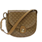 CELINE Macadam Canvas Shoulder Bag PVC Beige Auth 69846