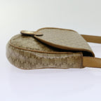 CELINE Macadam Canvas Shoulder Bag PVC Beige Auth 69846