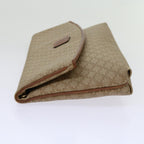 CELINE Macadam Canvas Clutch Bag PVC Beige Brown  69882