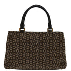 CELINE C Macadam Canvas Hand Bag Brown  69886