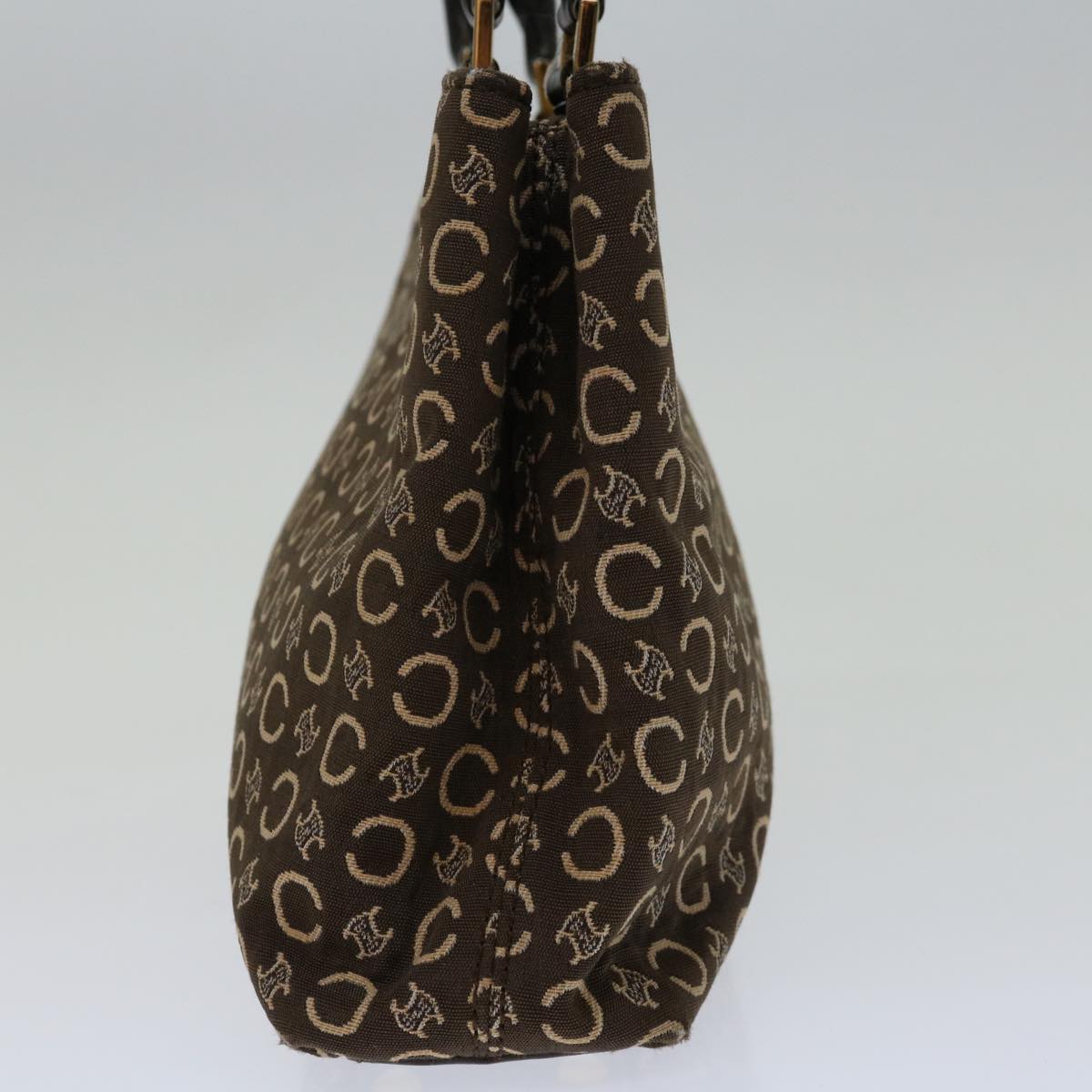CELINE C Macadam Canvas Hand Bag Brown  69886