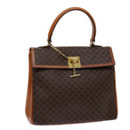 CELINE Macadam Canvas Hand Bag PVC Brown  69890