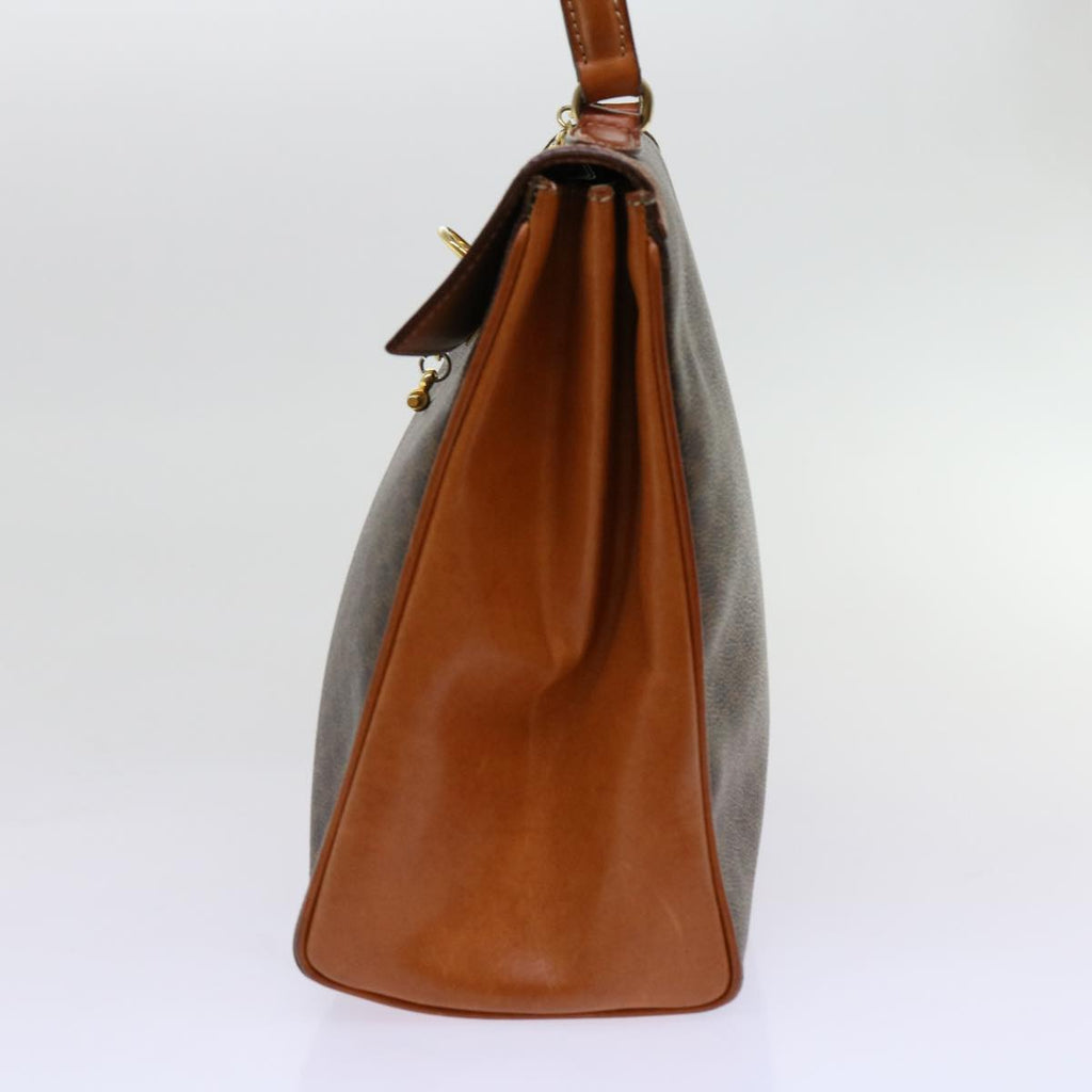 CELINE Macadam Canvas Hand Bag PVC Brown  69890