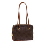 CELINE Macadam Canvas Shoulder Bag PVC Brown Auth 69901
