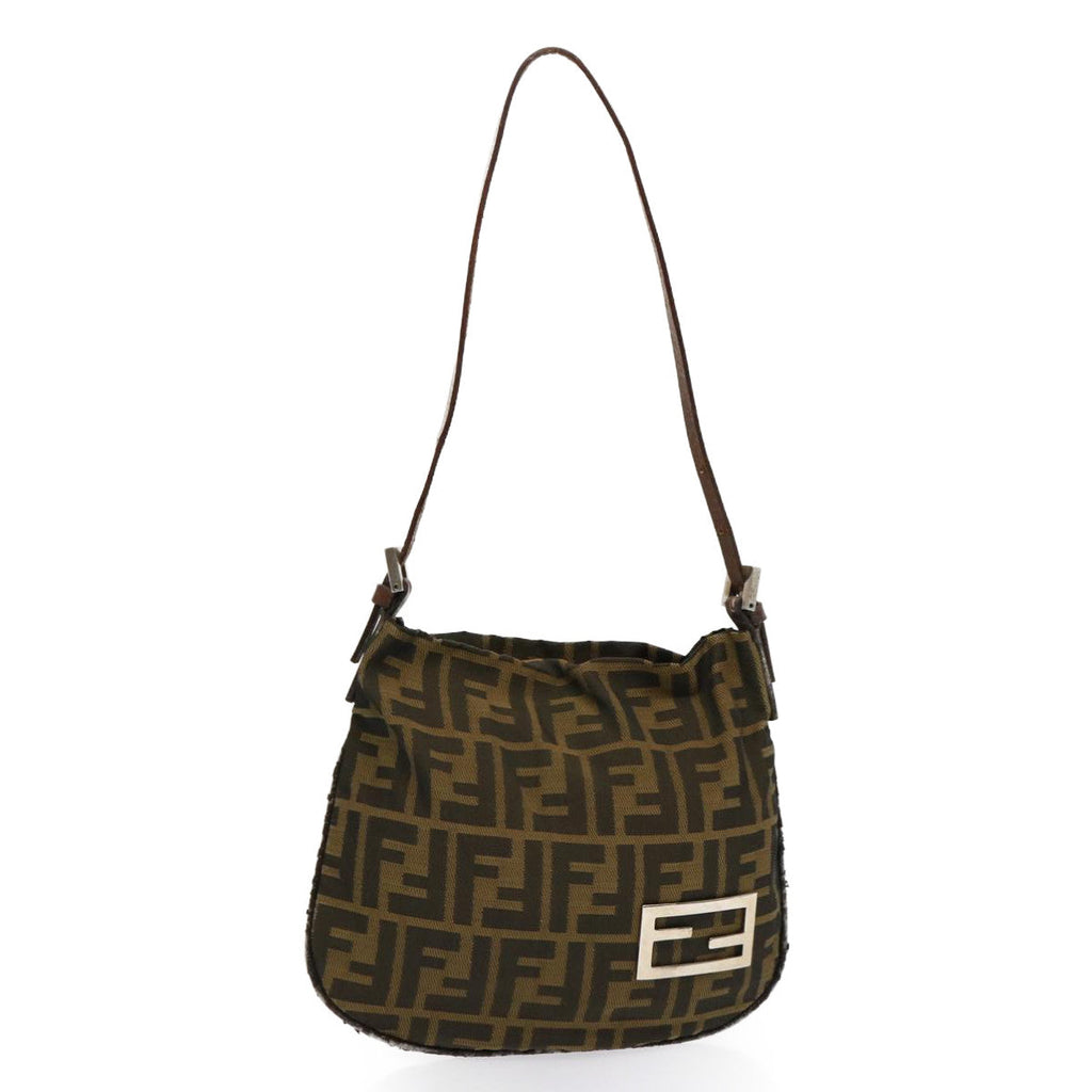 FENDI Zucca Canvas Accessory Pouch Brown Black69962