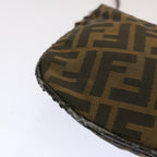 FENDI Zucca Canvas Accessory Pouch Brown Black69962