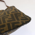 FENDI Zucca Canvas Accessory Pouch Brown Black69962