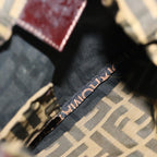 FENDI Zucca Canvas Accessory Pouch Brown Black69962