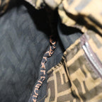 FENDI Zucca Canvas Accessory Pouch Brown Black69962