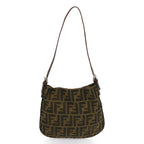 FENDI Zucca Canvas Accessory Pouch Brown Black69962