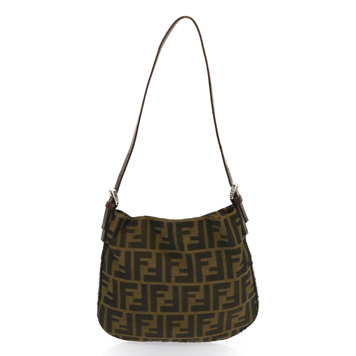 FENDI Zucca Canvas Accessory Pouch Brown Black69962