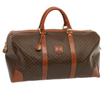 CELINE Macadam Canvas Boston Bag PVC Brown  69967