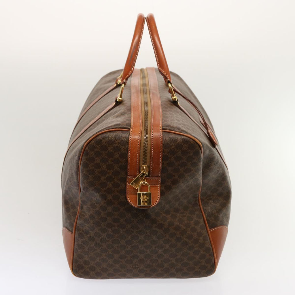 CELINE Macadam Canvas Boston Bag PVC Brown  69967