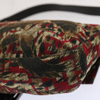 FENDI Zucca Canvas Mamma Baguette Shoulder Bag Brown Red69972A