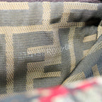 FENDI Zucca Canvas Mamma Baguette Shoulder Bag Brown Red69972A