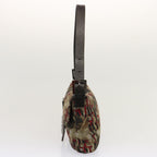 FENDI Zucca Canvas Mamma Baguette Shoulder Bag Brown Red69972A