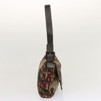 FENDI Zucca Canvas Mamma Baguette Shoulder Bag Brown Red69972A