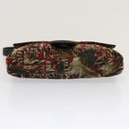 FENDI Zucca Canvas Mamma Baguette Shoulder Bag Brown Red69972A