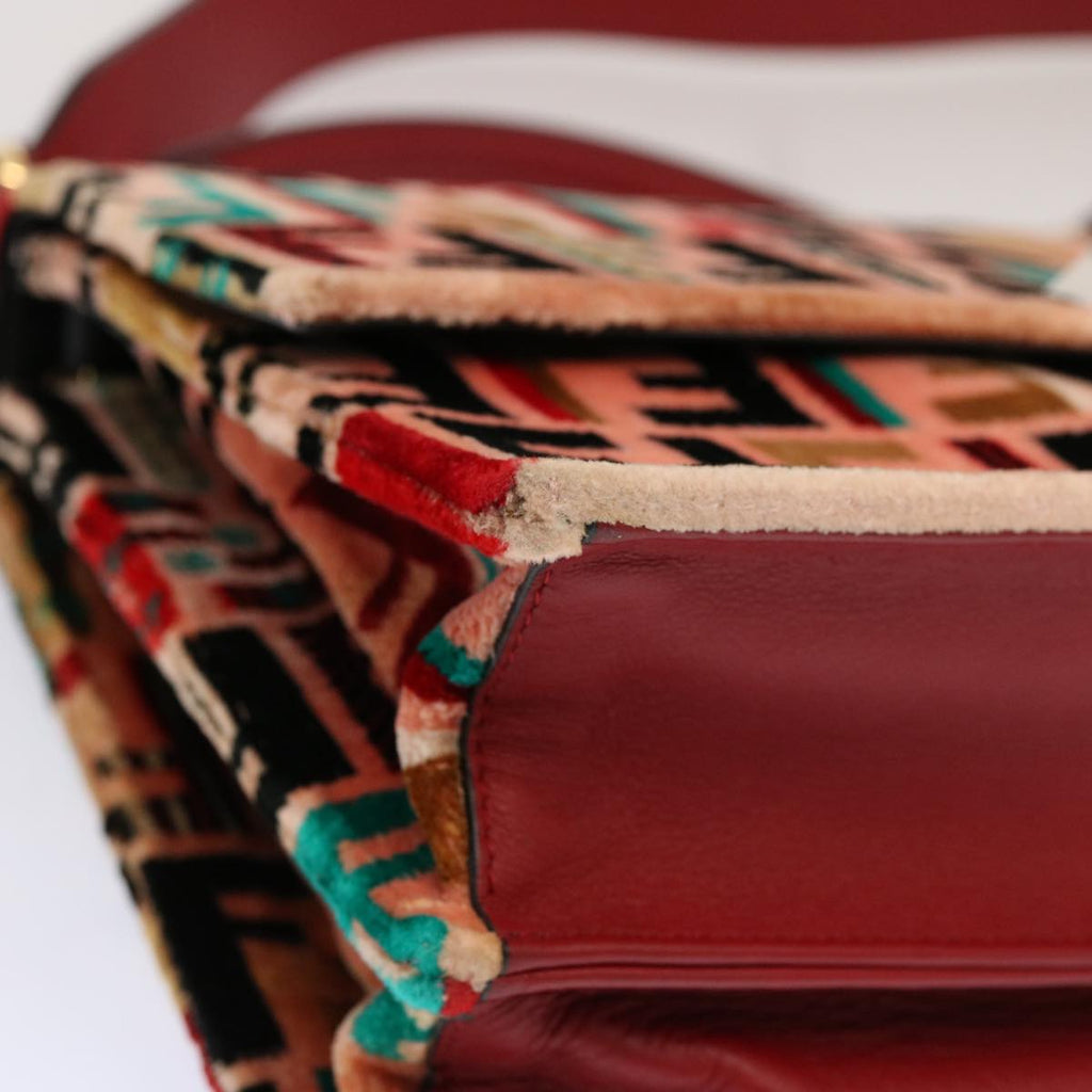 FENDI Zucca Canvas Canai Hand Bag 2way Pink Red69973A