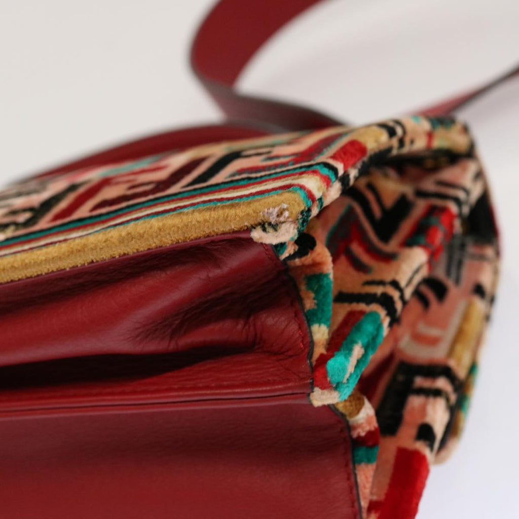 FENDI Zucca Canvas Canai Hand Bag 2way Pink Red69973A