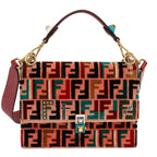 FENDI Zucca Canvas Canai Hand Bag 2way Pink Red69973A