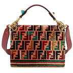 FENDI Zucca Canvas Canai Hand Bag 2way Pink Red69973A