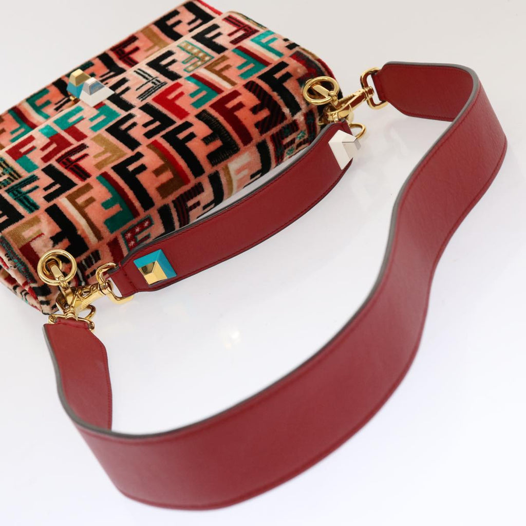 FENDI Zucca Canvas Canai Hand Bag 2way Pink Red69973A