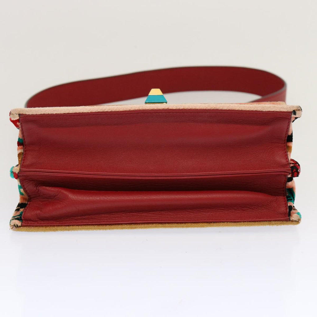 FENDI Zucca Canvas Canai Hand Bag 2way Pink Red69973A