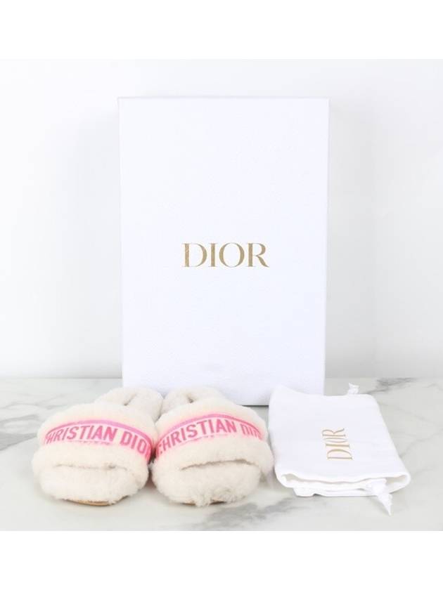 logo shearling slippers 36 230 Dior
