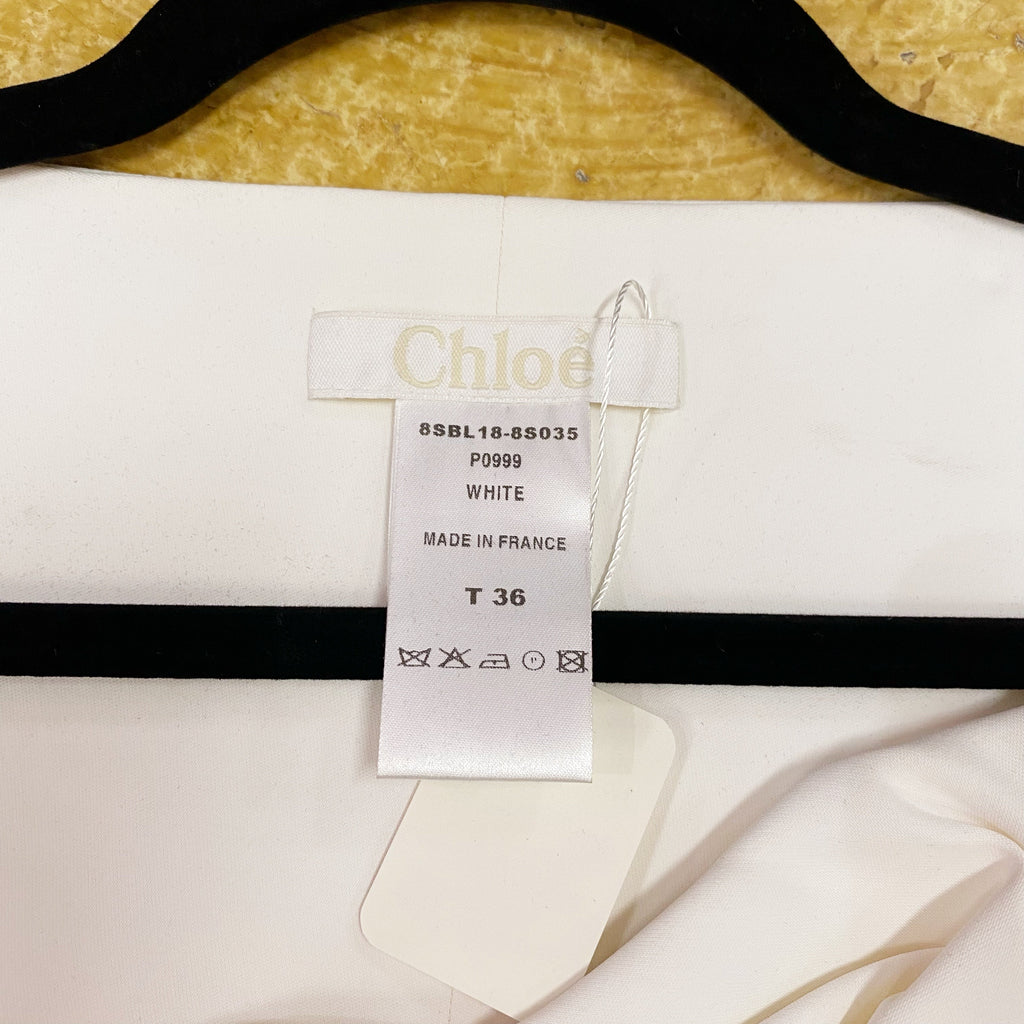 Chloe White Bow Shirt