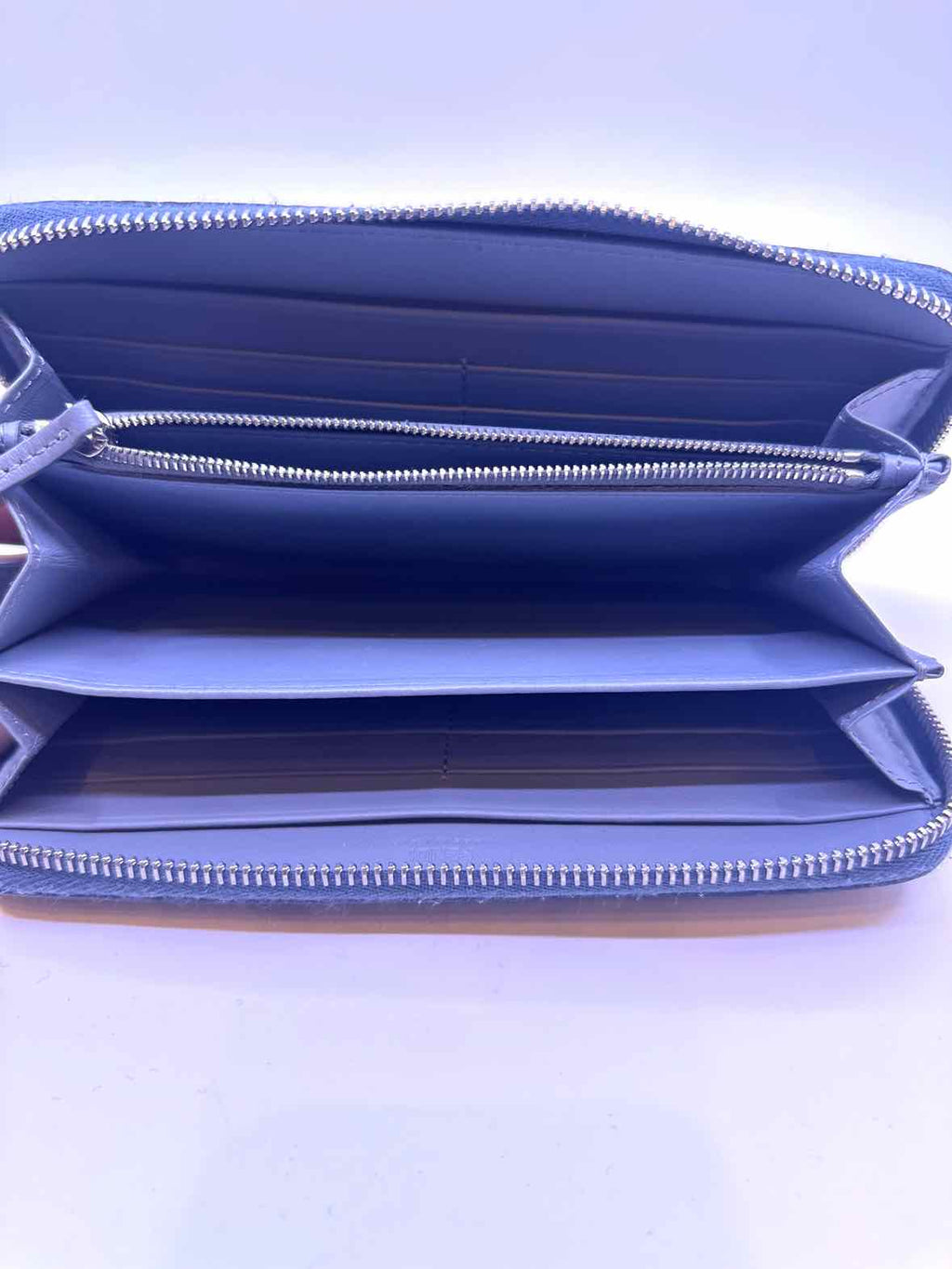 FENDI Blue grey Leather Wallet