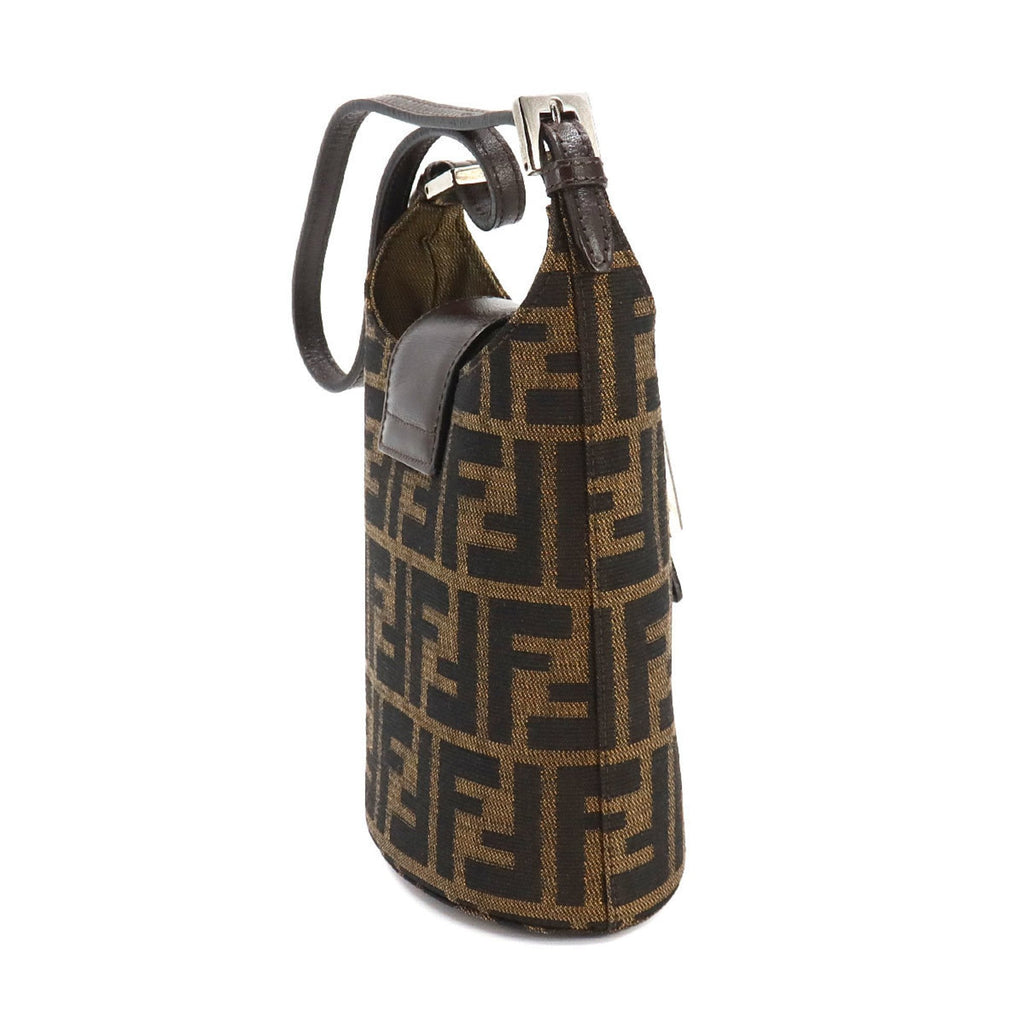 Fendi Zucca   Zucca Canvas Leather Shoulder Bag ()