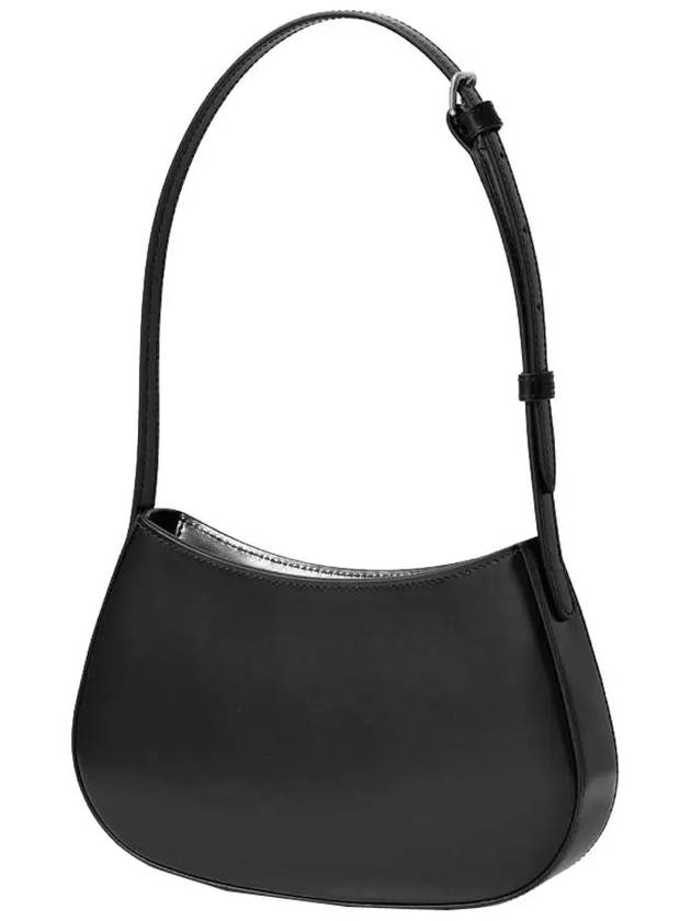 CELINE Tilly Medium Shiny Calfskin Shoulder Bag Silver Black