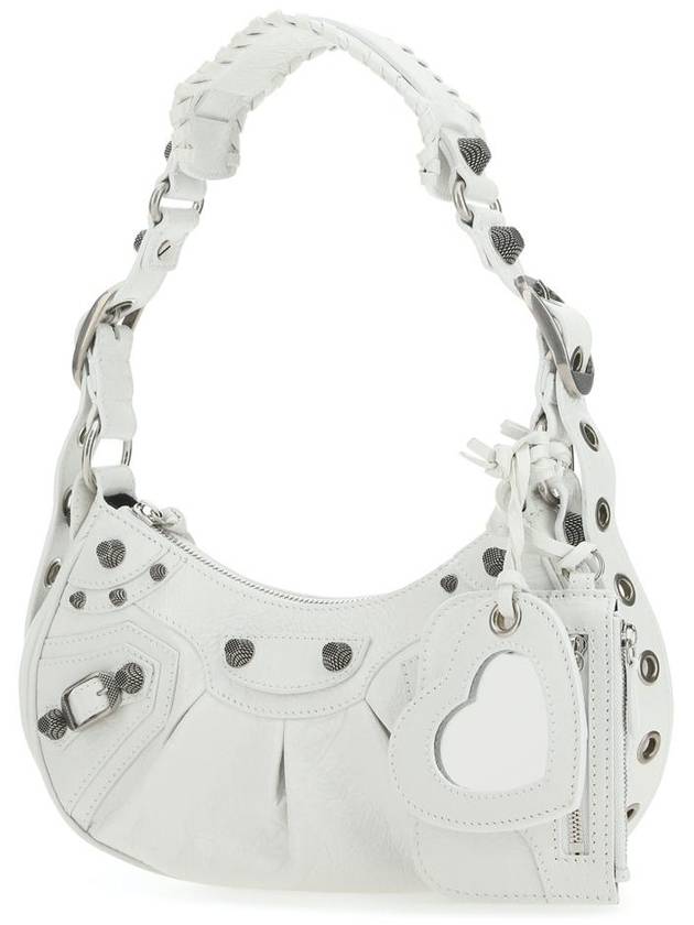 Balenciaga Le Cagole XS Lambskin Shoulder Bag White