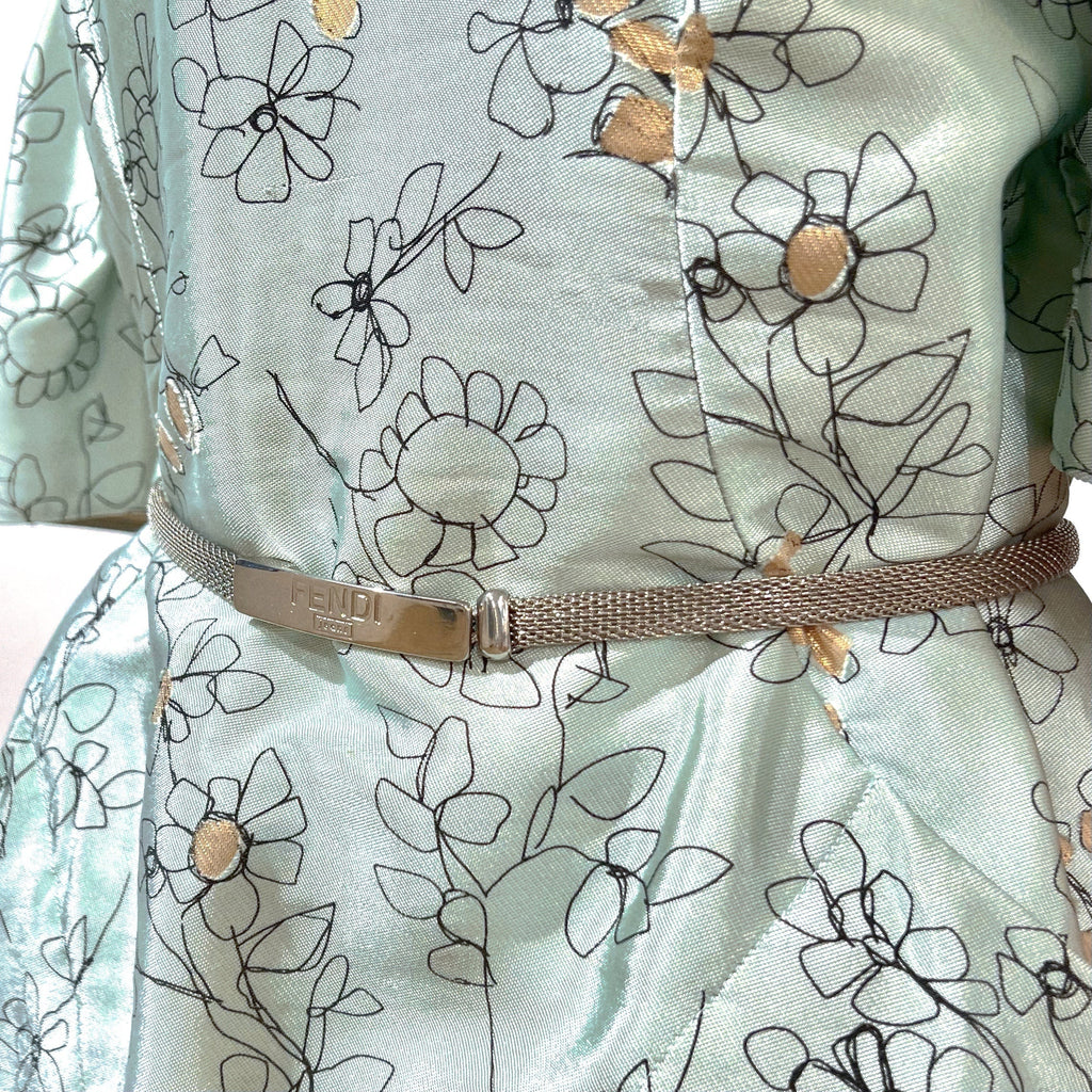 Fendi Silver Metal Belt