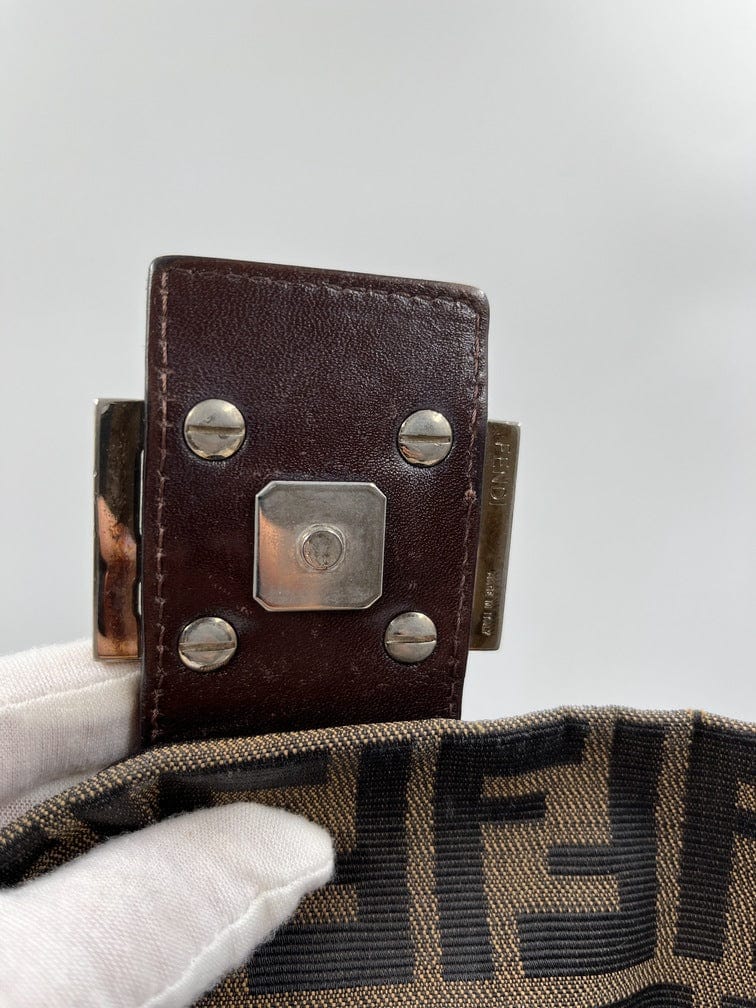 Fendi Mamma Baguette in Brown Zucca Canvas