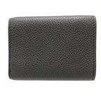 FENDI Tri-fold wallet 7M0280 leather black Compact wallet signature logo mens