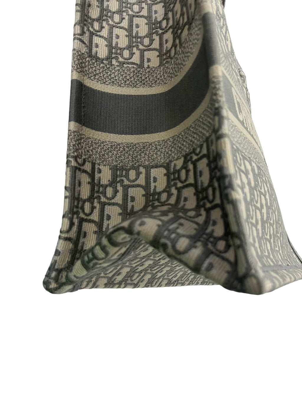 DIOR - Grey Ecru Oblique Canvas Medium Book Tote