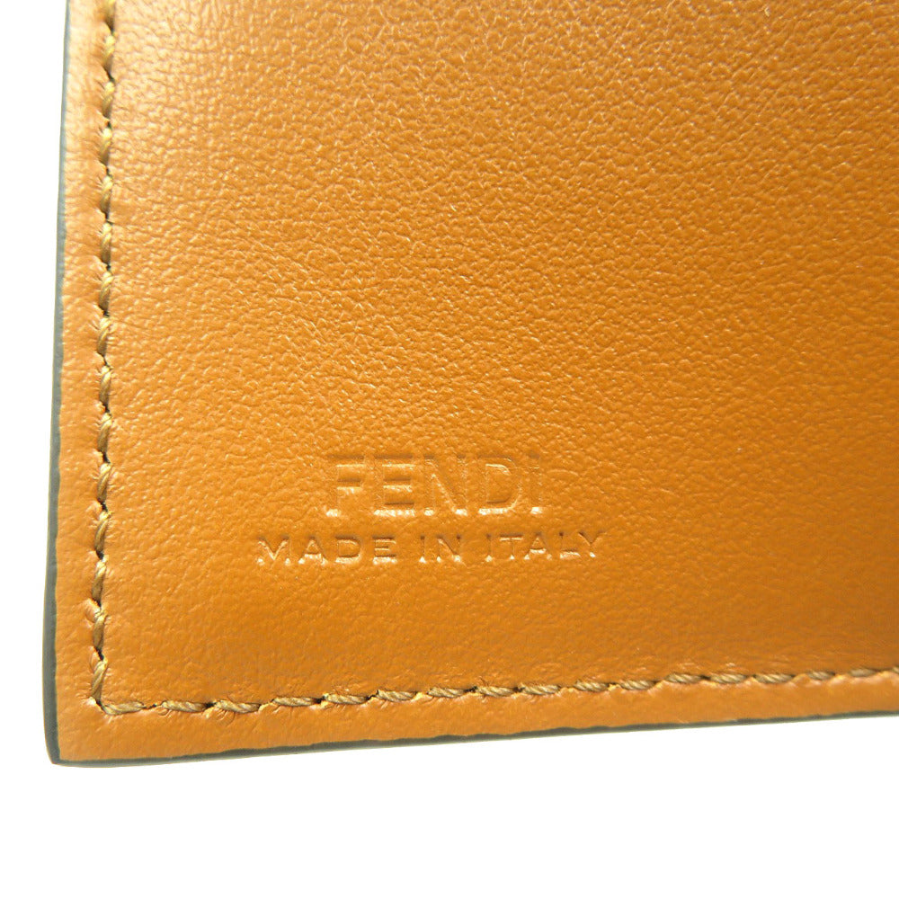FENDI Tri-fold wallet 8M0395 leather Brown Rome Micro