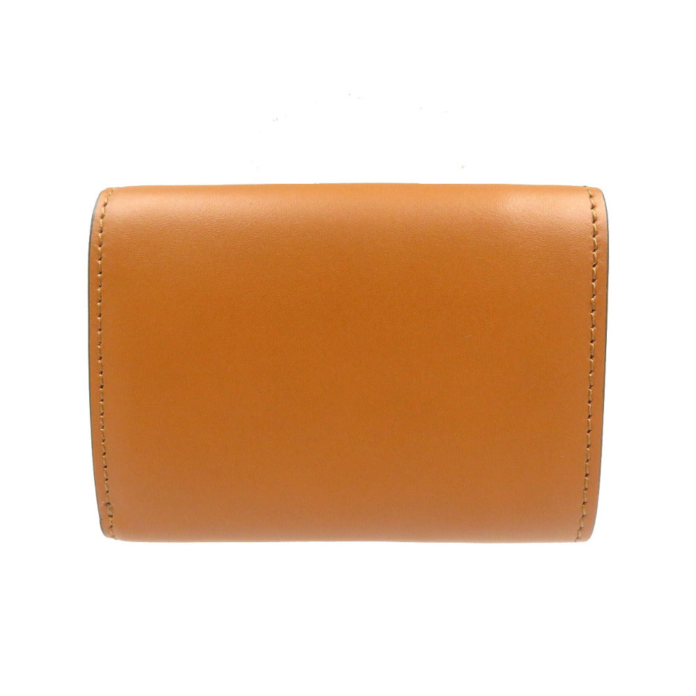FENDI Tri-fold wallet 8M0395 leather Brown Rome Micro