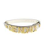 FENDI belt 8C0662 Leather, Metal white 65/26